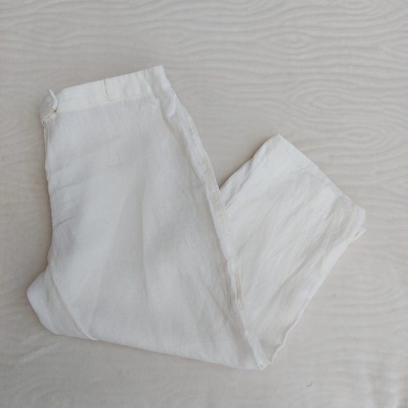 Laura Petites 100% Linen Capris - Picture 1 of 12